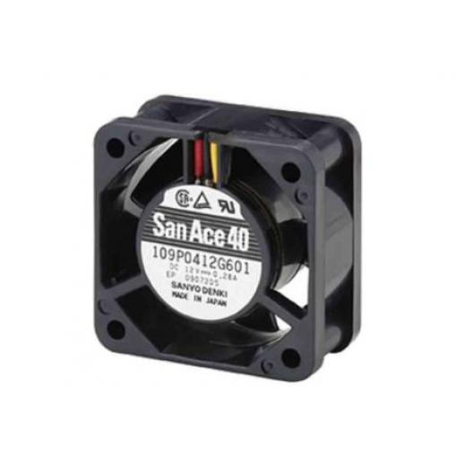 Sanyo Denki Axiální ventilátor, řada: 109P, průtok vzduchu: 10.9 cfm 2.16 W 12 V dc 180 mA IP68 40 mm 40 mm 20 mm