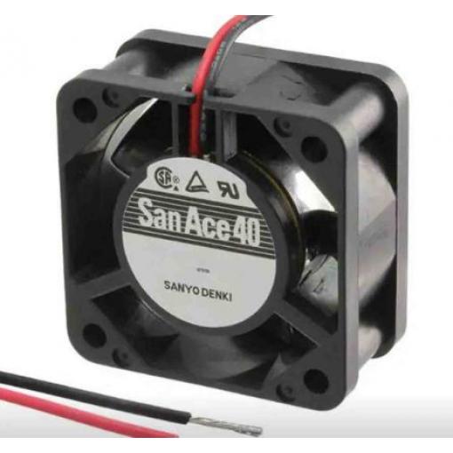 Sanyo Denki Axiální ventilátor, řada: 109P, průtok vzduchu: 6.4 cfm 1.92 W 24 V dc 80 mA IP68 40 mm 40 mm 15 mm