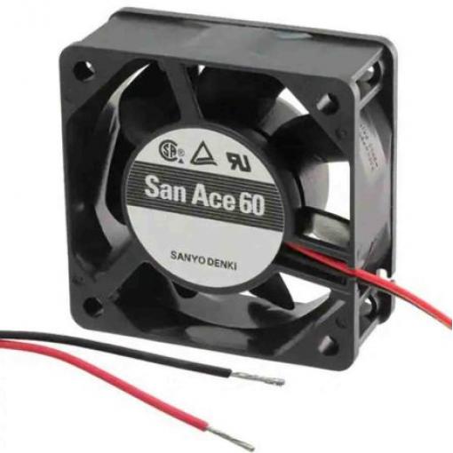 Sanyo Denki Axiální ventilátor, řada: 109R, průtok vzduchu: 18.7 cfm 1.7 W 5 V dc 340 mA IP68 60 mm 60 mm 25 mm