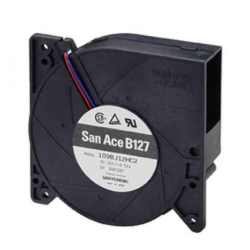 Sanyo Denki Odstředivý ventilátor, řada: San Ace B127 9BJ Dmychadlo, průtok vzduchu: 27.5 cfm 24V dc DC 127mm 32 mm