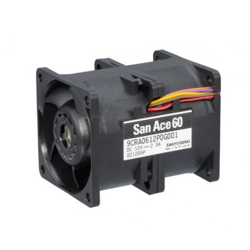 Sanyo Denki Axiální ventilátor, řada: 9CRA, průtok vzduchu: 119.9 m³/h 27.6 W 12 V dc 2.3 A IP68 60 mm 60 mm 76 mm