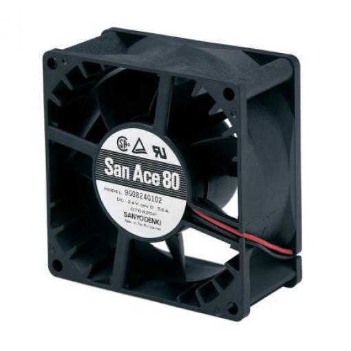 Sanyo Denki Axiální ventilátor, řada: 9G, průtok vzduchu: 152.9 m³/h 13.2 W 12 V dc 1.1 A IP68 80 mm 80 mm 38 mm