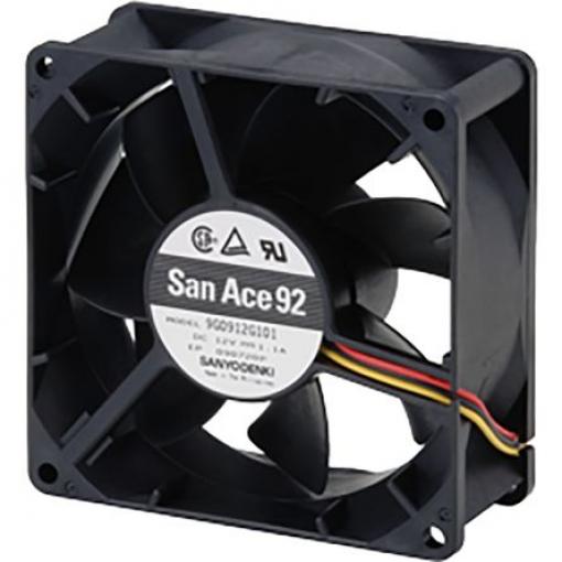 Sanyo Denki Axiální ventilátor, řada: 9G, průtok vzduchu: 152.9 m³/h 7.2 W 24 V dc 300 mA IP68 92 mm 92 mm 38 mm