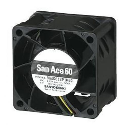 Sanyo Denki Axiální ventilátor, řada: 9GA, průtok vzduchu: 90 m³/h 11.4 W 12 V dc 950 mA IP68 60 mm 60 mm 38 mm