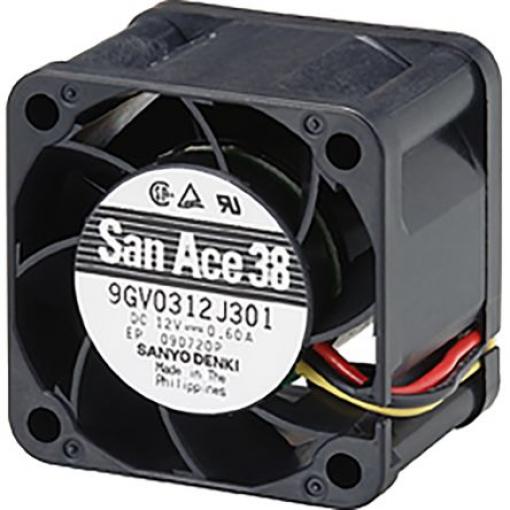Axiální ventilátor, řada: 9GV DC, 38 x 38 x 28mm, průtok vzduchu: 22.3m³/h 2.52W 12 V DC
