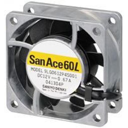 Sanyo Denki Axiální ventilátor, řada: 9LG, průtok vzduchu: 83.9 m³/h 8.16 W 24 V dc 340 mA 60 mm 60 mm 25 mm