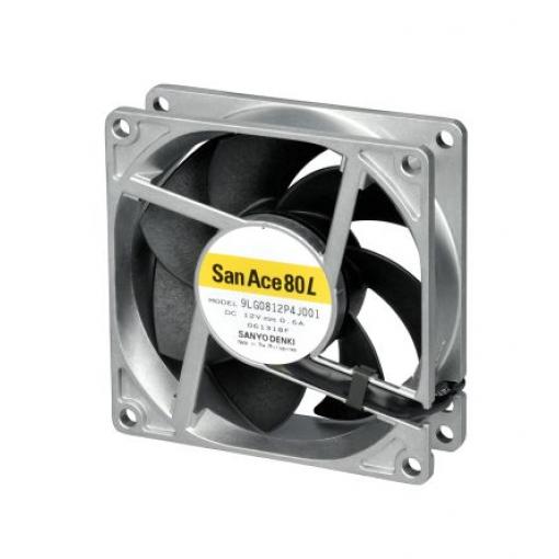 Sanyo Denki Axiální ventilátor, řada: 9LG, průtok vzduchu: 124 m³/h 6.72 W 24 V dc 280 mA 80 mm 80 mm 25.2 mm