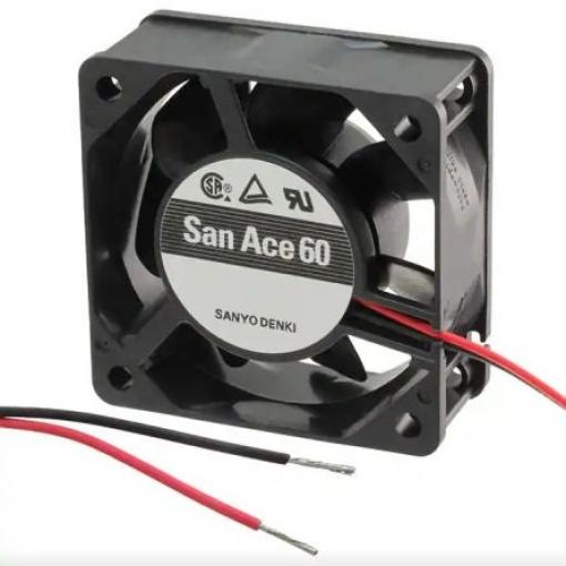 Sanyo Denki Axiální ventilátor, řada: 9S, průtok vzduchu: 34.8 m³/h 1.32 W 12 V dc 110 mA 60 mm 60 mm 25 mm