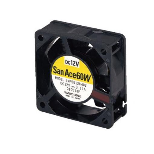 Sanyo Denki Axiální ventilátor, řada: 9WP, průtok vzduchu: 18.7 cfm 1.44 W 24 V dc 60 mA IP68 60 mm 60 mm 25 mm