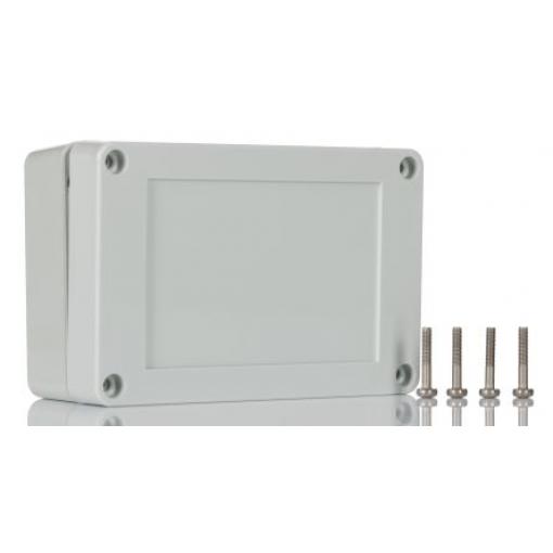 RS PRO Pouzdro IP68 barva Šedá IK07 barva Šedá Polykarbonát 105 mm 40 mm 70 mm Silikon