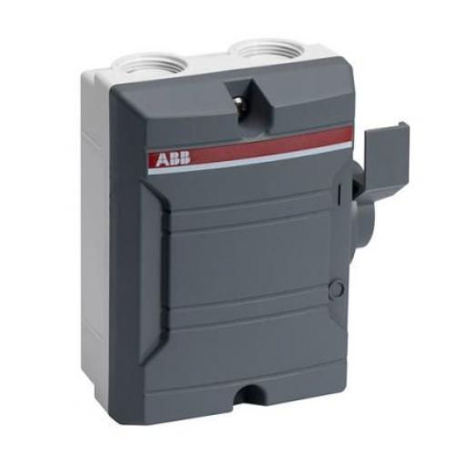 ABB Oddělovací (hlavní) vypínač, rozsah: BW225DP 2pólový Lišta DIN IP54, IP65 16 A 7.5 kW