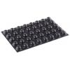 SJ 5027 BLACK 3M Polokulový Polyuretan Samolepicí nohy 16 mm 12.7mm 50 ft
