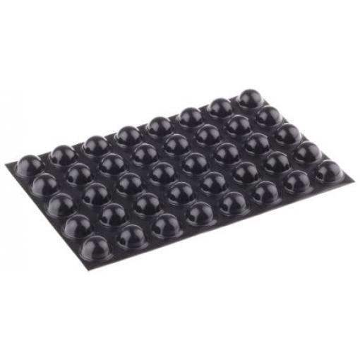 SJ 5027 BLACK 3M Polokulový Polyuretan Samolepicí nohy 16 mm 12.7mm 50 ft