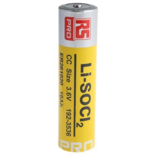 Baterie 2/3 CC ER261020 3.6 V Lithium-thionyl chlorid 16 Ah RS PRO