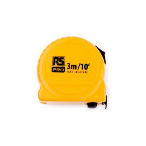Pásmové měřidlo, délka: 3 m šířka lopatky 16 mm RS PRO Imperiální, Metrické