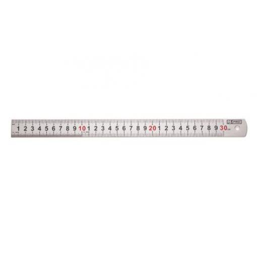 Pravítko, délka: 300 mm Metrické šířka 25 mm, Nerezová ocel RS PRO