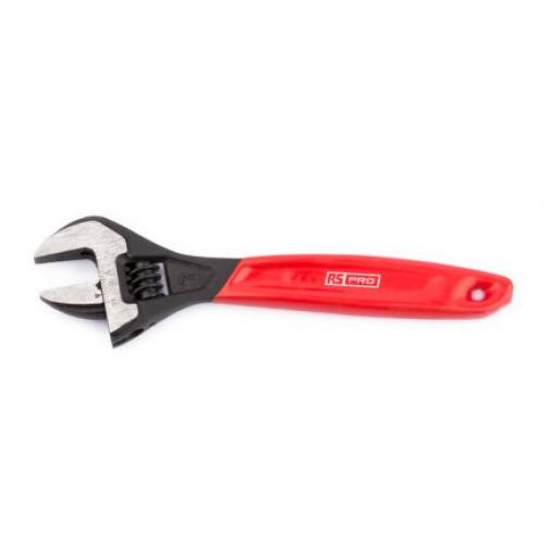 Klíč Nastavitelný klíč, celková délka: 150 mm, Plastové, Uhlíková ocel, rozevření čelistí: 20.3 mm RS PRO