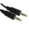 Pomocný kabel, řada: RS PRO délka 2 m, A: Vnější, A: Stereo jack 3,5 mm RS PRO, B: Vnější, B: Stereo jack 3,5 mm, Černá