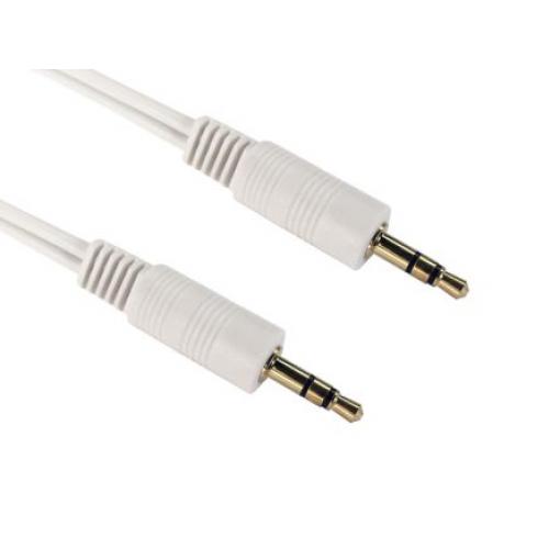 Pomocný kabel, řada: RS PRO délka 5 m, A: Vnější, A: Stereo jack 3,5 mm RS PRO, B: Vnější, B: Stereo jack 3,5 mm, Bílá