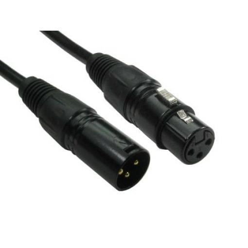 RS PRO Kabel XLR, A: Vnější, A: XLR3, B: XLR3, B: Vnitřní 0.5 m, Černá