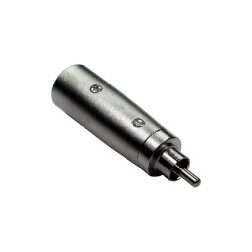 RS PRO AV adaptér, orientace těla: Rovný, adaptér z typu: RCA Vnější, XLR Vnější, Stříbrná, materiál pouzdra: Kov