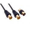 Koaxiální kabel, řada: TV Aerial Connector RF, Černá Polyethylenová pěna, vnější průměr: 5 mm OD 1.8 m 75 Ω RS PRO S