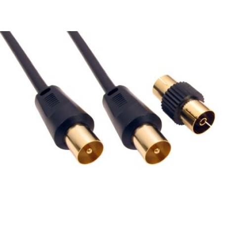 Koaxiální kabel, řada: TV Aerial Connector RF, Černá Polyethylenová pěna, vnější průměr: 5 mm OD 20 m 75 Ω RS PRO S