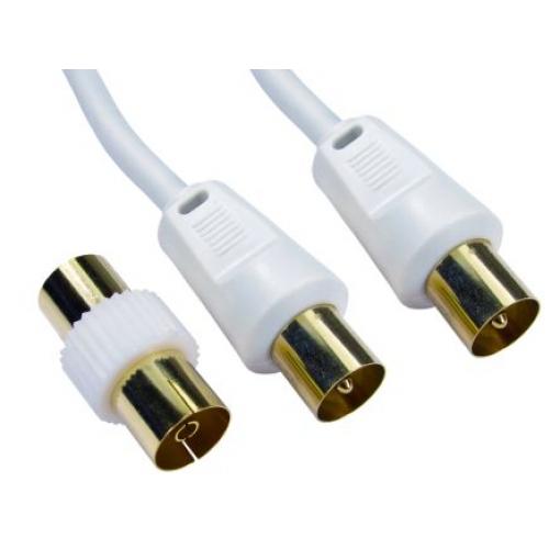 Koaxiální kabel, řada: TV Aerial Connector RF, Bílá Polyethylenová pěna, vnější průměr: 5 mm OD 50 m 75 Ω RS PRO S