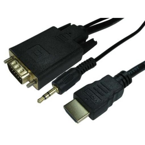 RS PRO, řada: 77HDMI 1 m, A: Vnější HDMI, B: Vnější VGA