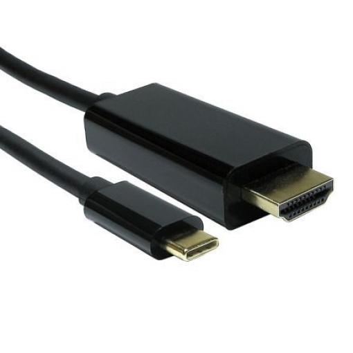 RS PRO Kabel USB do zásuvky IC Vnější, řada: RS PRO, A: USB typu C, 3 m Vnější, Černá, B: HDMI