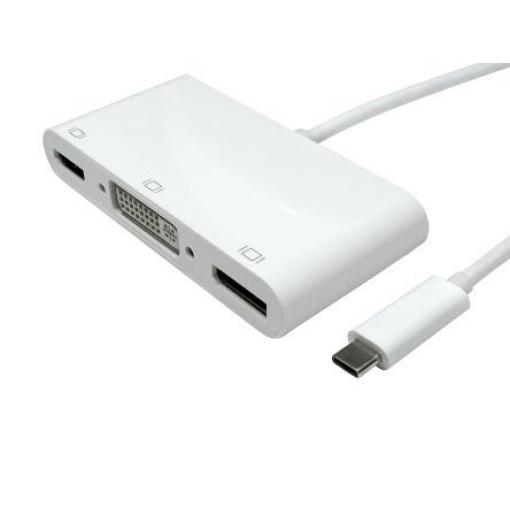 RS PRO Adaptér, 4 k, video připojení: HDMI, Display Port, DVI, standard: USB 3.1
