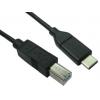 RS PRO Kabel USB do zásuvky IC Vnější, řada: RS PRO, A: USB typu C, 3 m Vnější, Černá, B: USB B