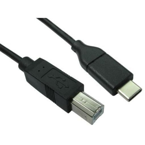 RS PRO Kabel USB do zásuvky IC Vnější, řada: RS PRO, A: USB typu C, 2 m Vnější, Černá, B: USB B