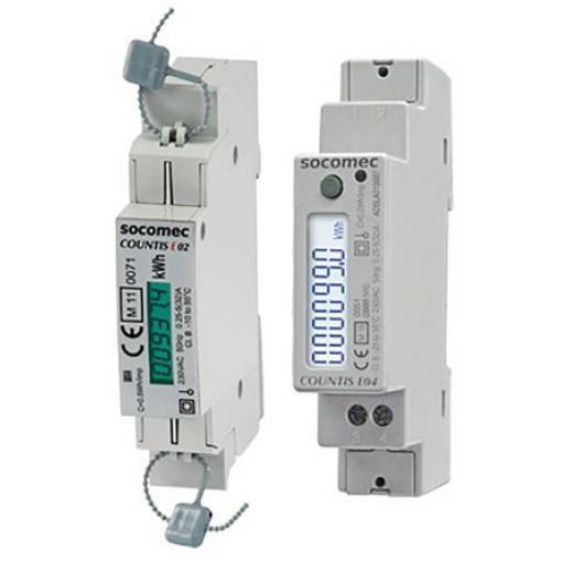 Elektroměr, řada: Countis E00 LCD 7číslicový 1fázový Elektroměr Impulzový výstup výška číslice 85 mm, výška výřezu: 90