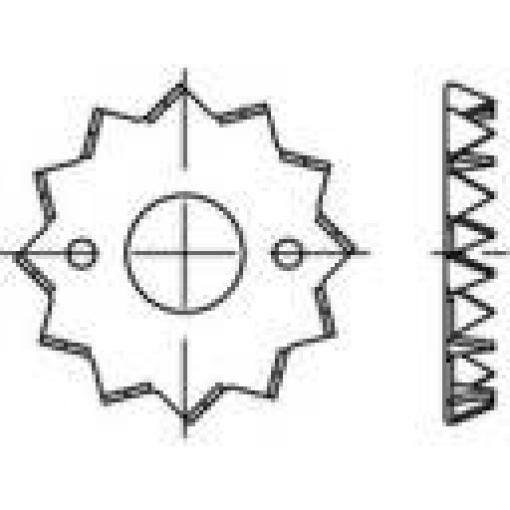 TOOLCRAFT Tesařské hmoždinky temperovaná litina 135723 300 ks (Ø) 48 mm