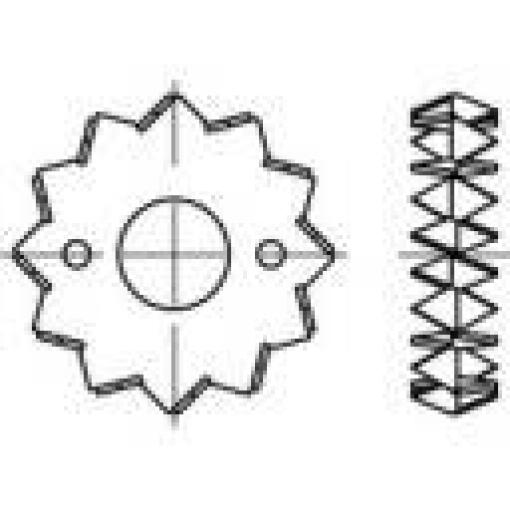 TOOLCRAFT Tesařské hmoždinky temperovaná litina 135728 200 ks (Ø) 48 mm