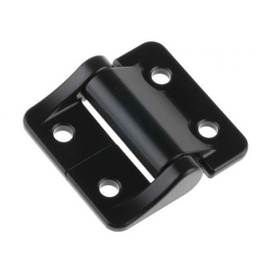 Třecí závěs Výkyvné Tření, Černá, práškové lakování, Hliník Pevný Šroubová, délka: 38 mm x 40 mm x 3 mm Southco