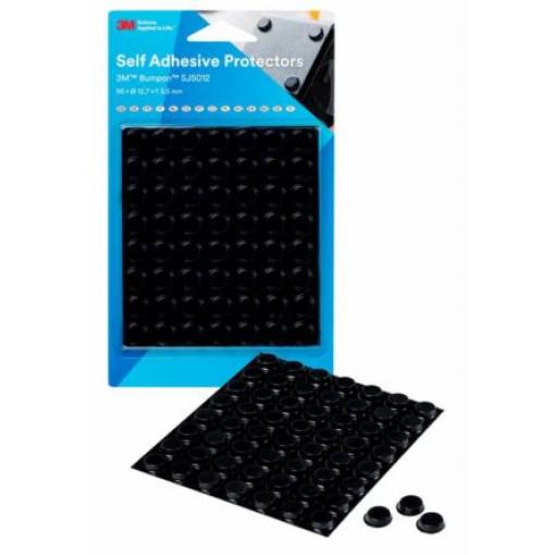 SJ5012BL 3M Kulatý Polyuretan Samolepicí nohy 12.7 mm 3.6mm 12.7 mm