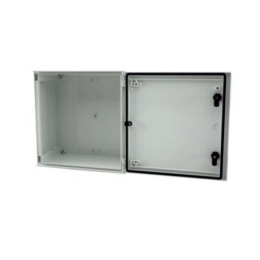 RS PRO Nástěnná krabice IP66 Polyester vyztužený skelnými vlákny Světle šedá 400 mm 400 mm 200 mm