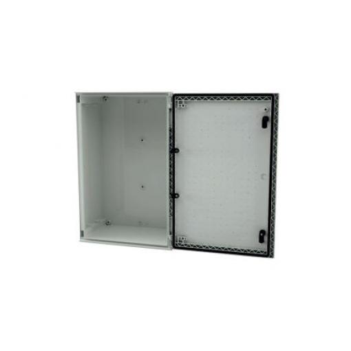 RS PRO Nástěnná krabice IP66 Polyester vyztužený skelnými vlákny Světle šedá 400 mm 600 mm 230 mm