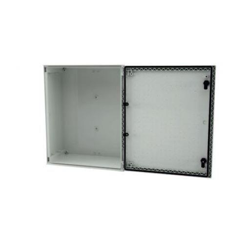 RS PRO Nástěnná krabice IP66 Polyester vyztužený skelnými vlákny Světle šedá 500 mm 600 mm 230 mm