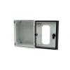 RS PRO Nástěnná krabice IP66 Polyester vyztužený skelnými vlákny Světle šedá 250 mm Průhledné dveře 300 mm 140 mm