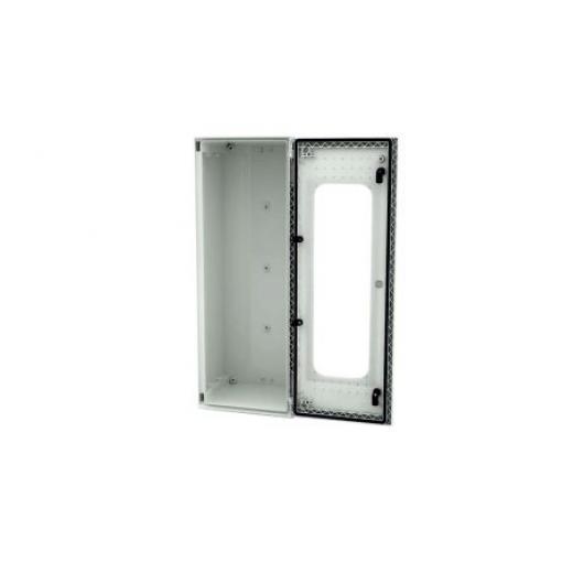 RS PRO Nástěnná krabice IP66 Polyester vyztužený skelnými vlákny Světle šedá 300 mm Průhledné dveře 800 mm 230 mm