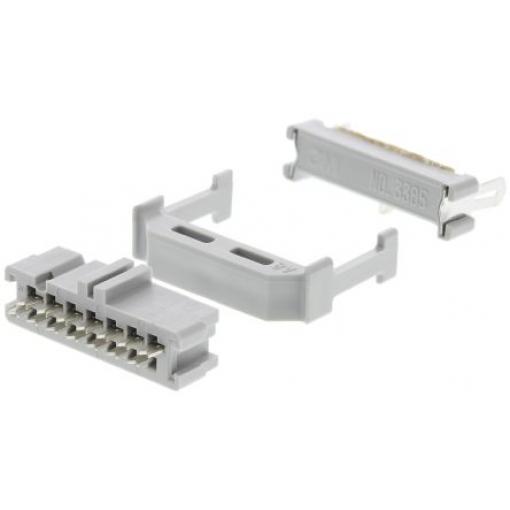3M Konektor IDC, řada: 3000 Vnitřní, rozteč: 2.54 mm, počet kontaktů: 14, počet řad: 2, Kabel, IDC, orientace těla: