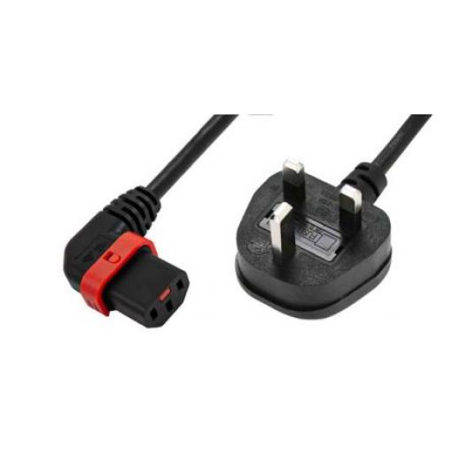 Napájecí šňůra 2 m, Černá, A: IEC C13, B: BS1363 Polyvinylchlorid, 250V Schaffner
