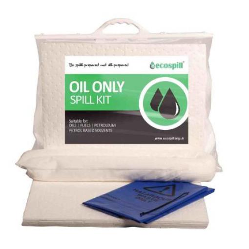 Sada na rozlité kapaliny 15 L, obsah sady: Podložka x 10, Sock x 1, Odpadní sáček a Kravata x 1 pro Olej Ecospill Ltd