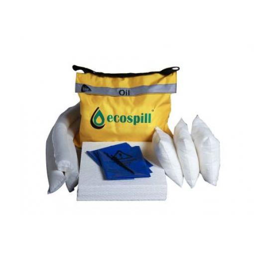 Sada na rozlité kapaliny 50 L, obsah sady: Podložka x 30, polštářek x 3, Sock x 3, Odpadní sáček a Kravata x 5 pro Olej