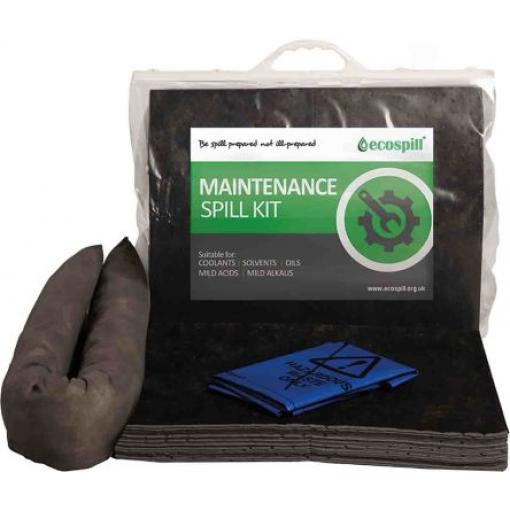 Sada na rozlité kapaliny 15 L, obsah sady: Podložka x 10, Sock x 1, Odpadní sáček a Kravata x 1 pro Údržba Ecospill Ltd