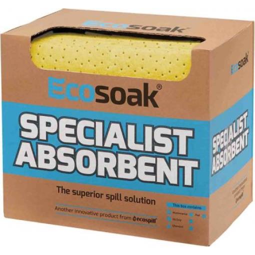 Absorbent rozlité kapaliny 70 L, Podložka Chemikálie, množství v balení: 100 Ecospill Ltd Ecosoak