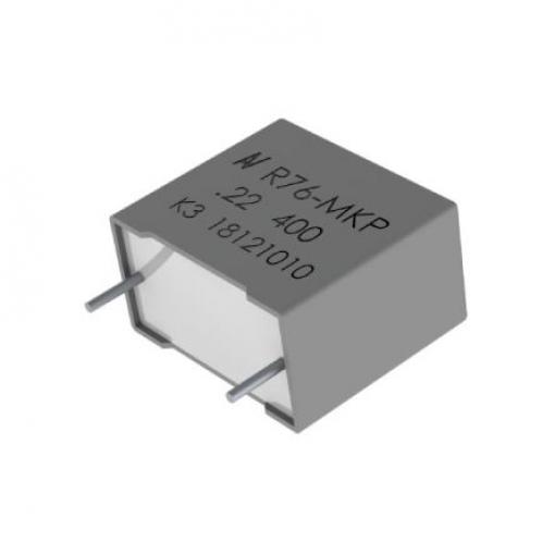 Vrstvové kondenzátory, řada: R76_125C 1.5 μF ±5 % 630 V dc 400 V ac, Průchozí otvor 0.8 mm KEMET AEC-Q200